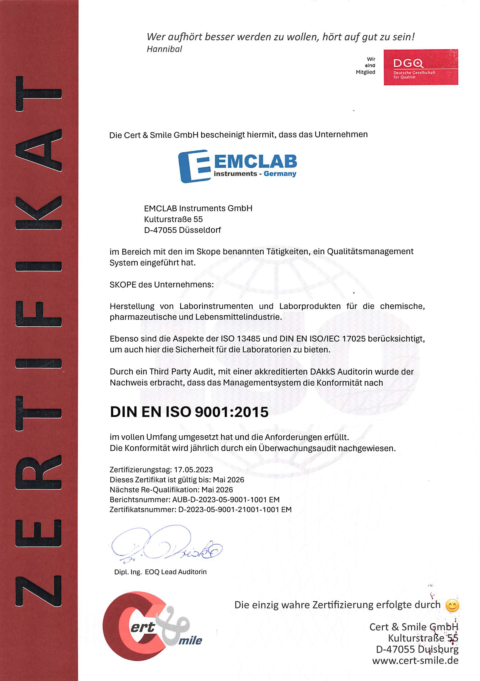DIN/EN/ISO 9001